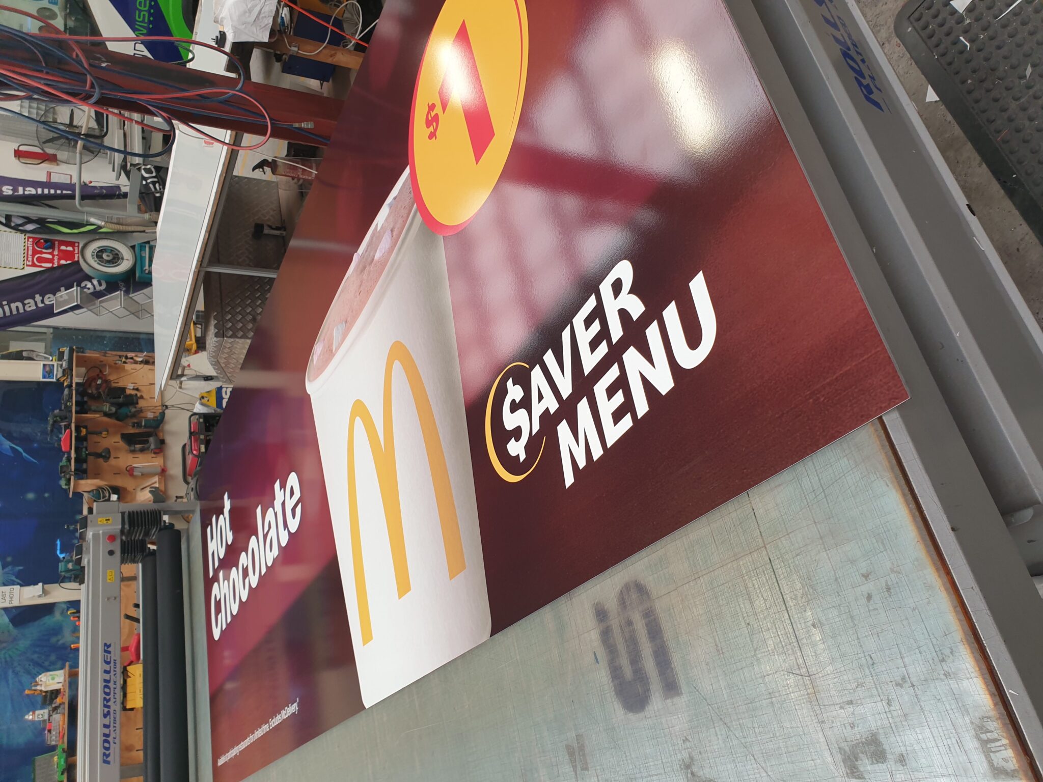 Signwise Group - manufacture of a sign for McDonalds in our Christchurch workshop.