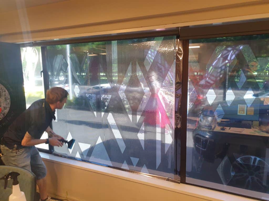 window tint application at our Christchurch workshop