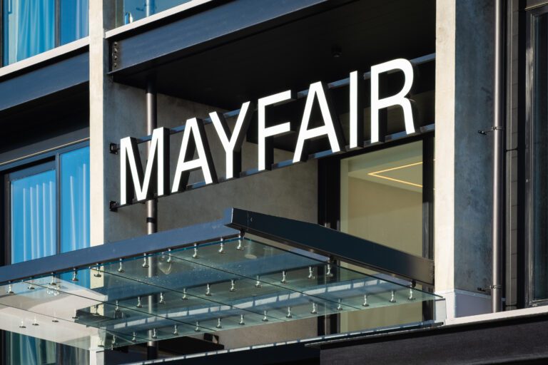 Mayfair Hotel Building Signage