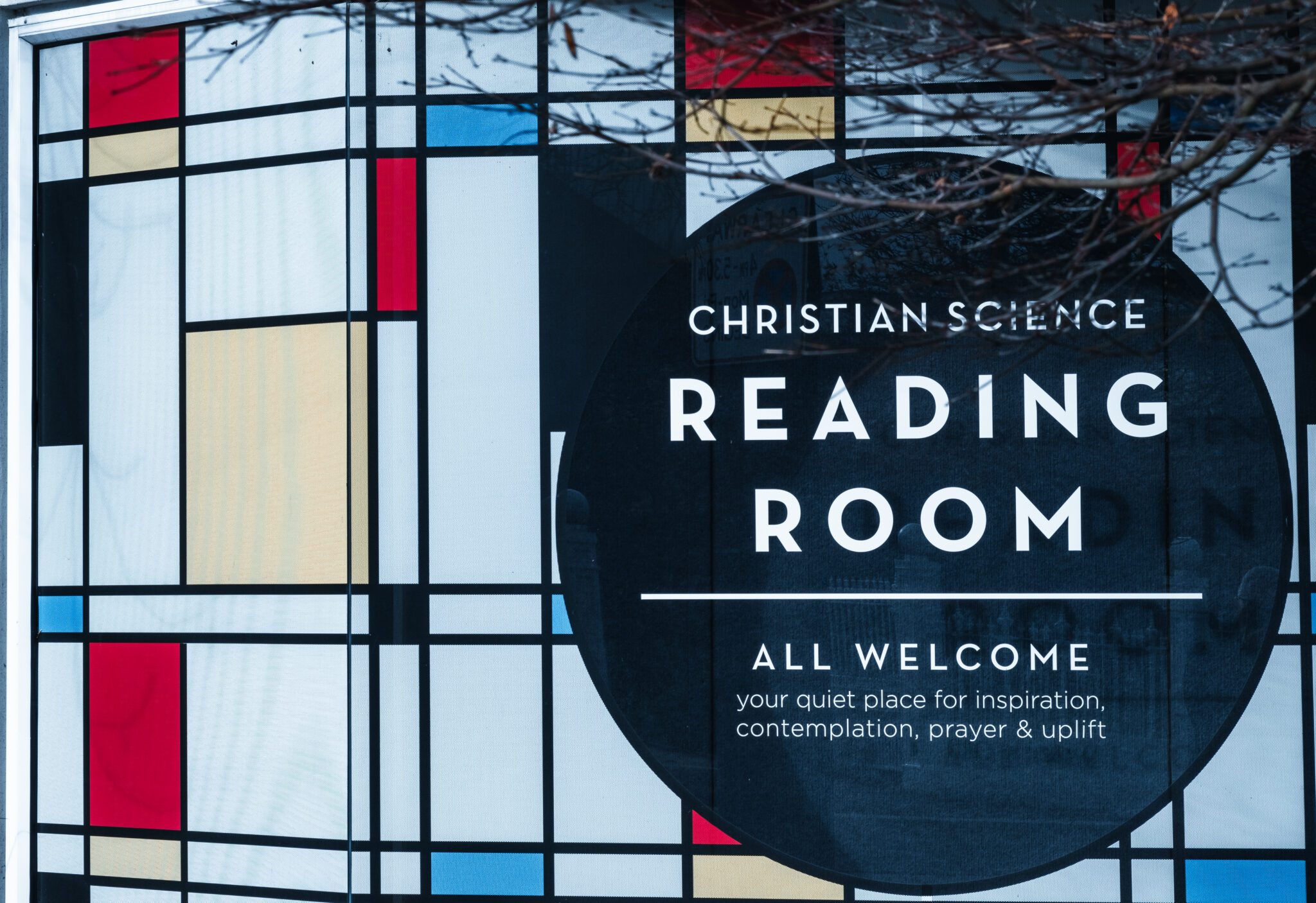 Reading Room Mondrian Window Graphics